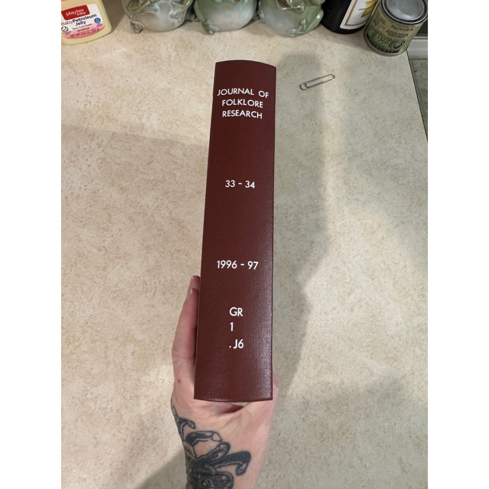 Journal of Folklore Research Vol 33-34 1996-97 Bound Library Edition Indiana Uni